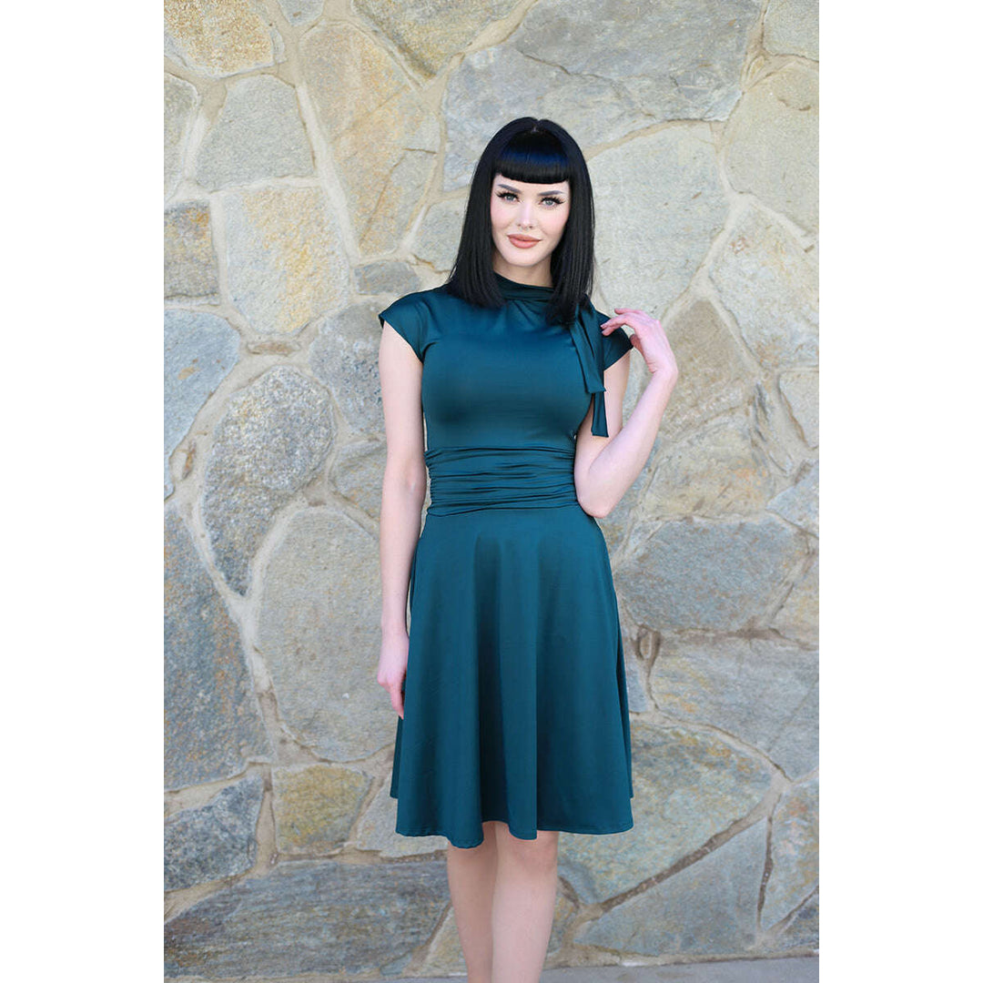 Bombshell Dress in Spruce Green - XL only