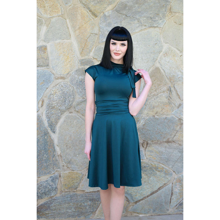 Bombshell Dress in Spruce Green - XL only
