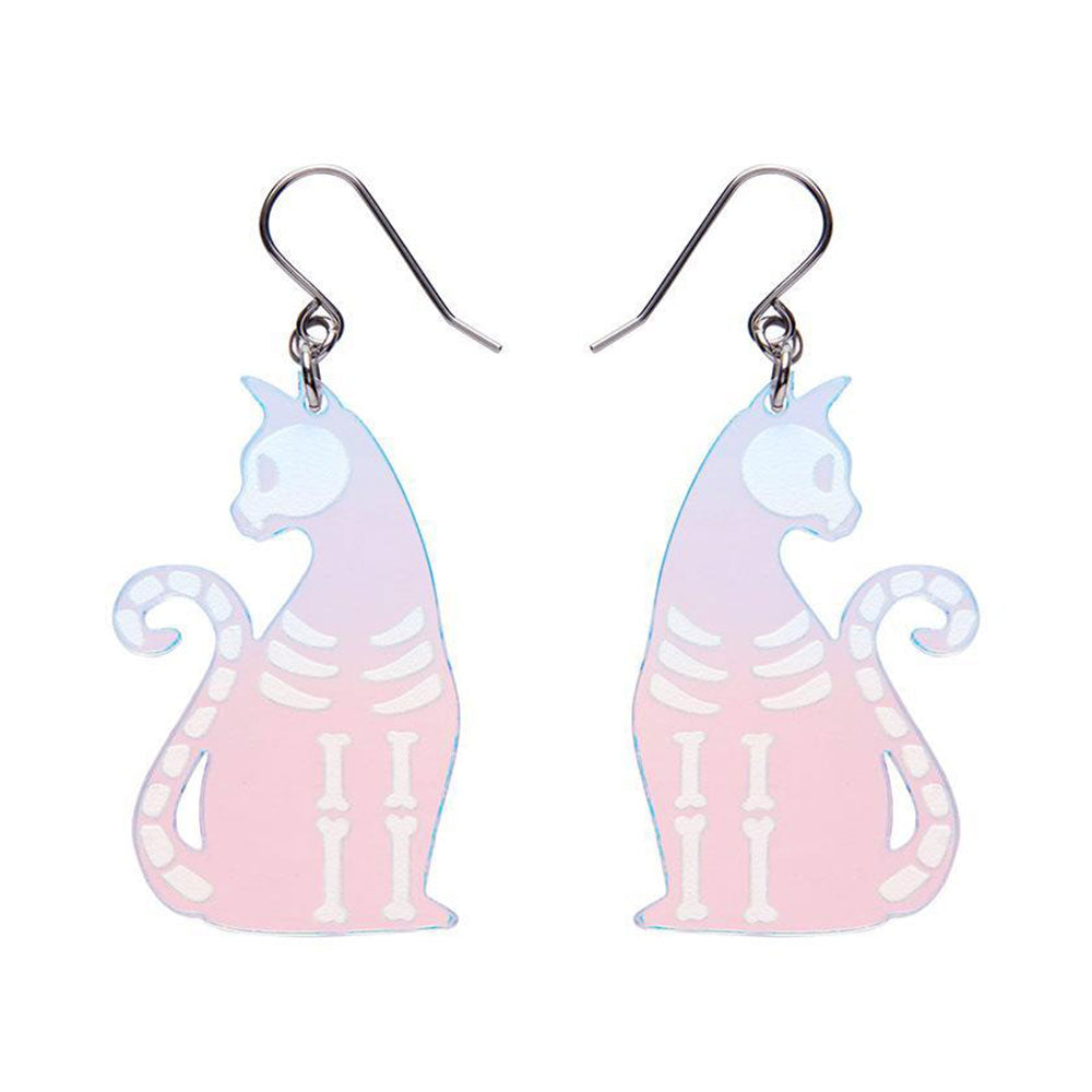 Bone Kitty Drop Earrings - Iridescent (3 Pack) by Erstwilder image