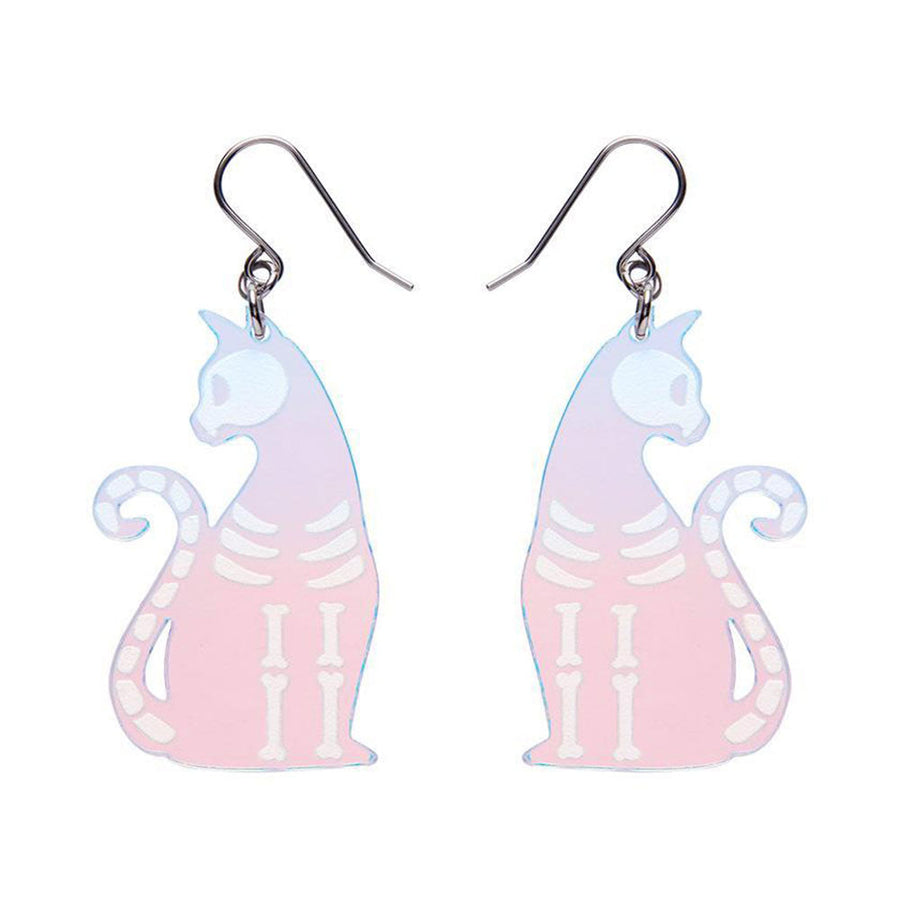 Bone Kitty Drop Earrings - Iridescent (3 Pack) by Erstwilder image