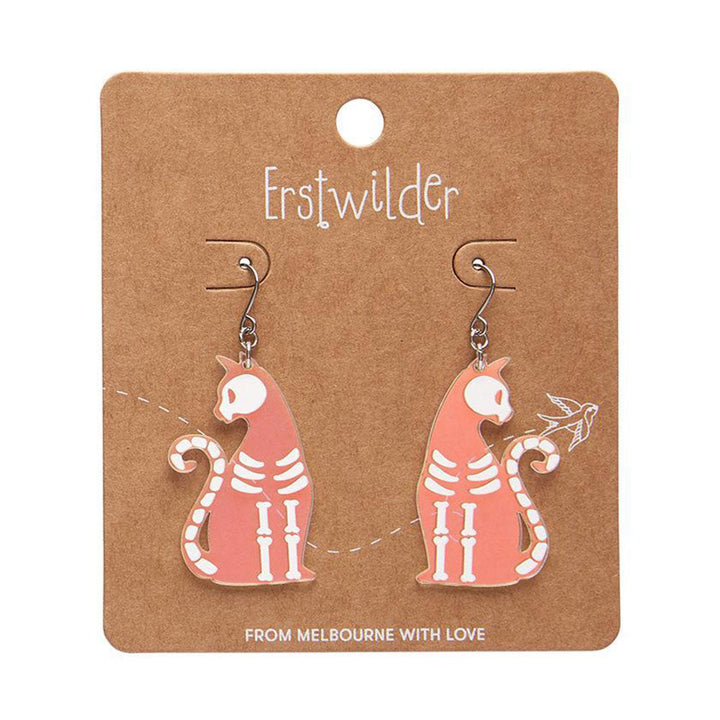 Bone Kitty Drop Earrings - Iridescent (3 Pack) by Erstwilder image 1