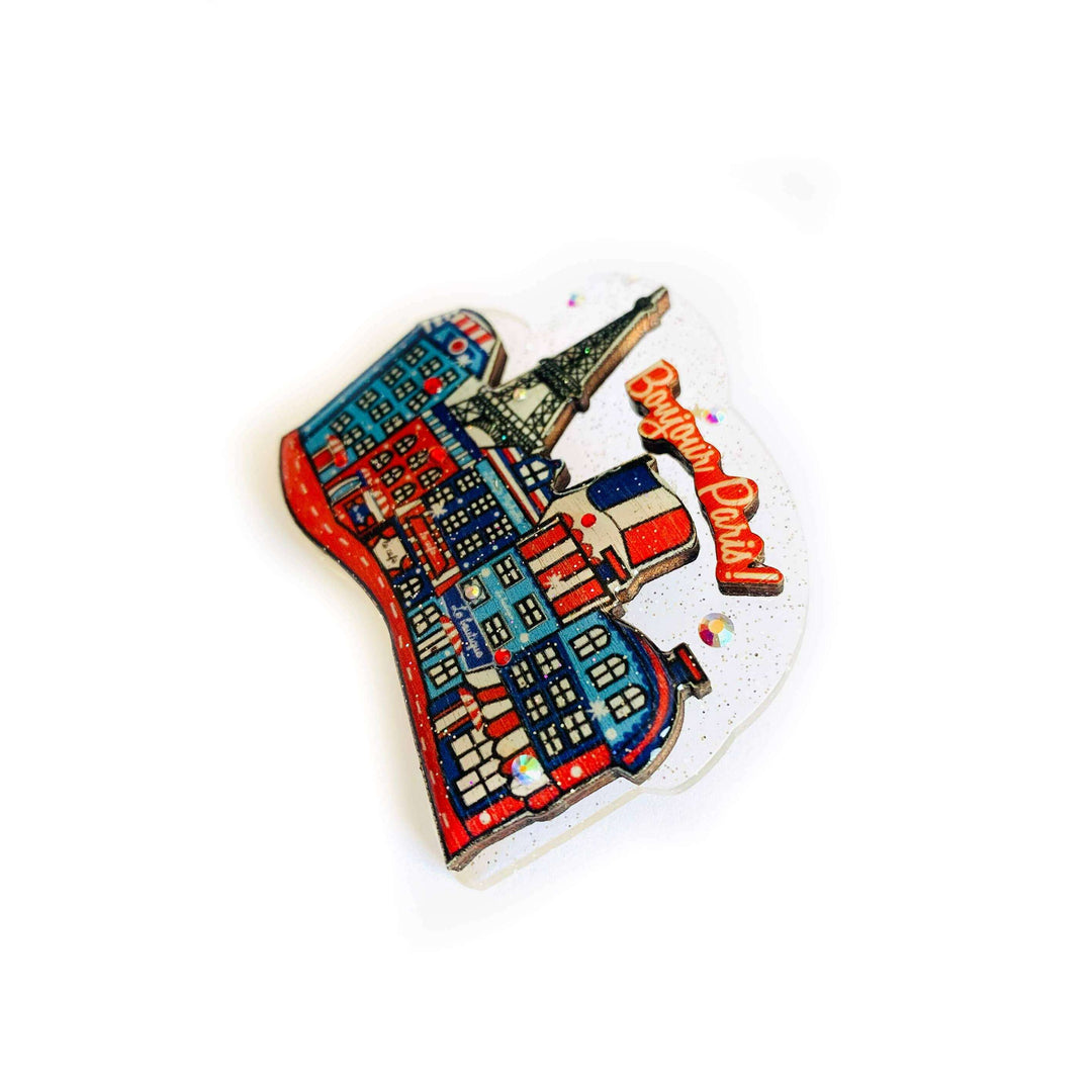 Bonjour Paris Brooch by Rosie Rose Parker
