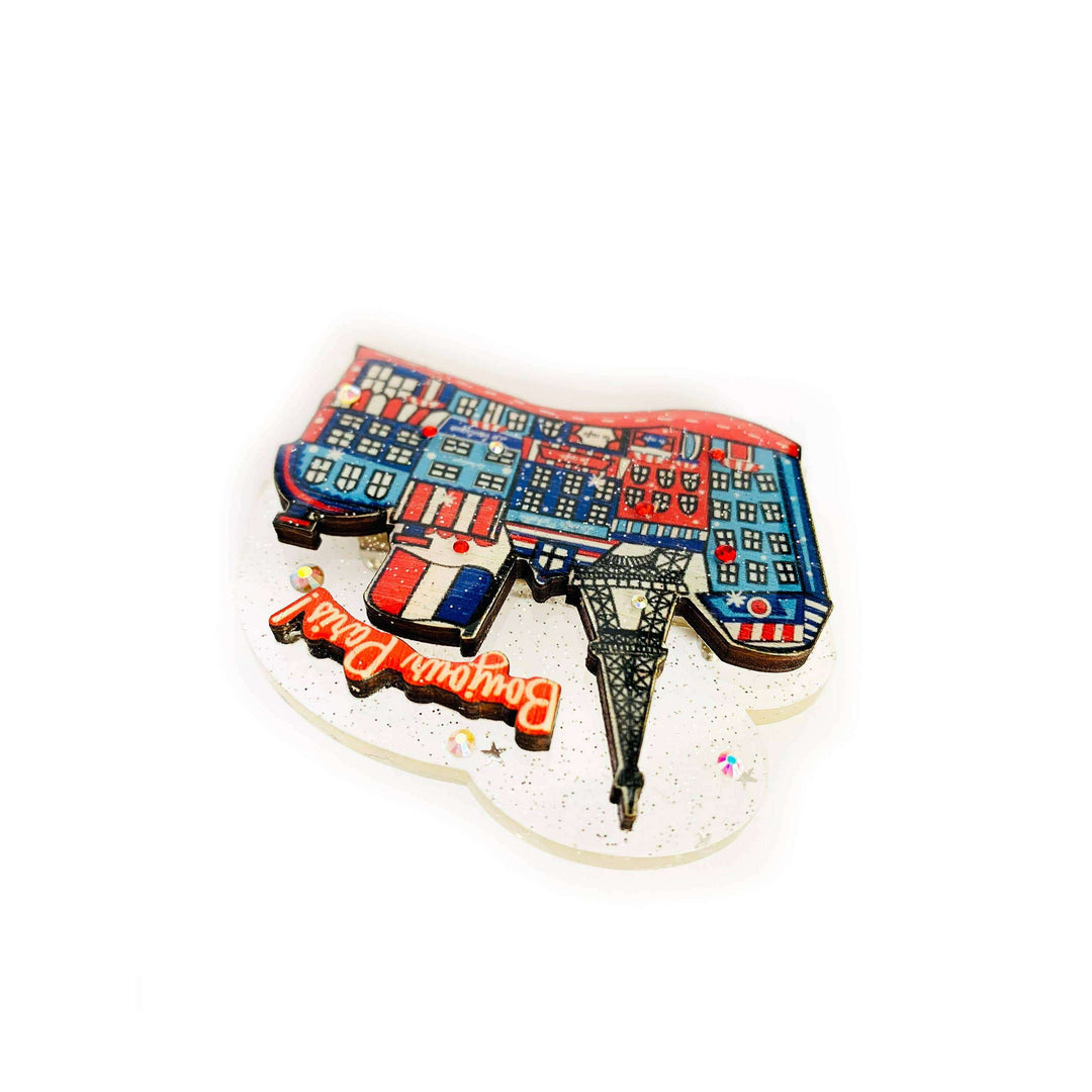 Bonjour Paris Brooch by Rosie Rose Parker