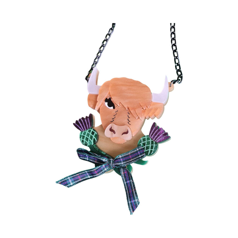 Bonnie The Highland Cow Necklace by Cherryloco Jewellery 1