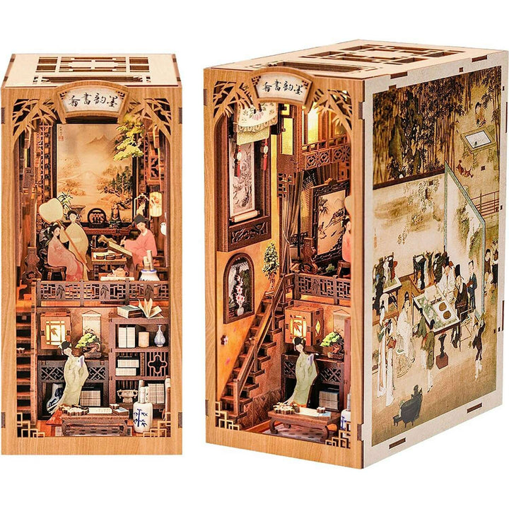 Book Nook Wizardi Miniature - Chinese Bookstore Roombox Kit