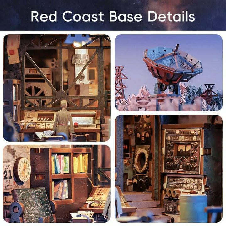 Book Nook Wizardi Miniature - Red Coast Base Roombox Kit