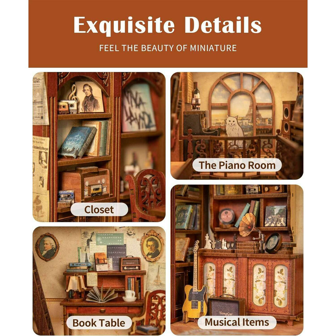 Book Nook Wizardi Miniature - The Secret Rhythm Roombox Kit