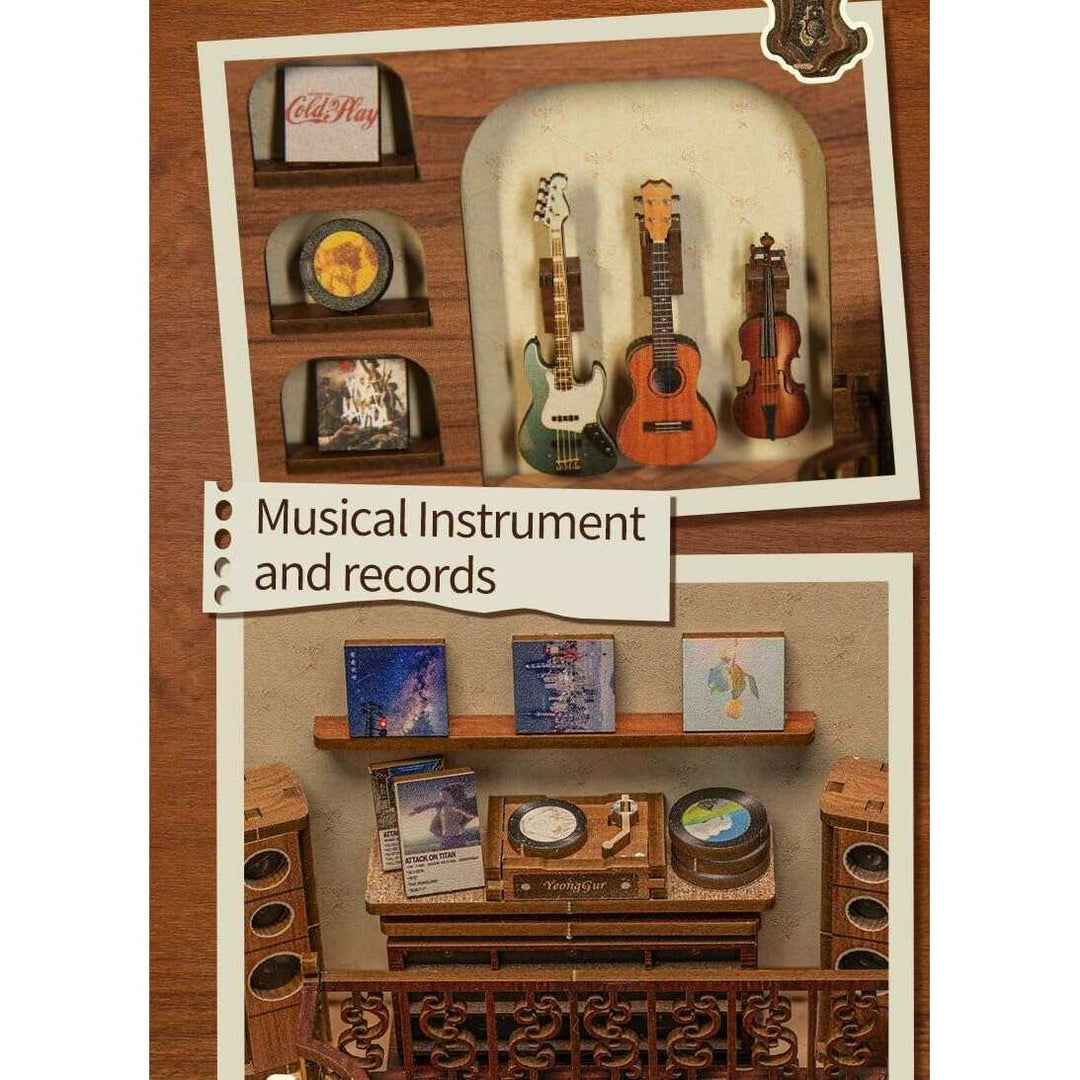 Book Nook Wizardi Miniature - The Secret Rhythm Roombox Kit
