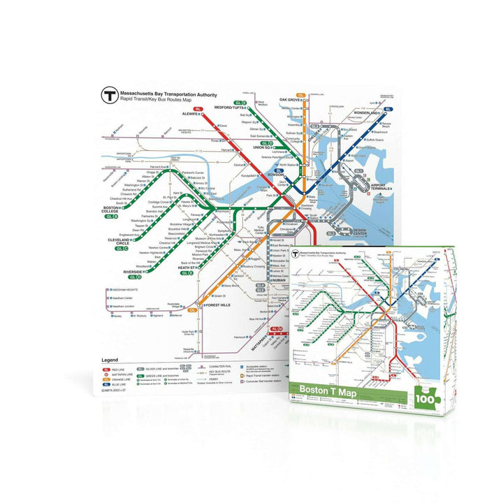 Boston T Map Mini Jigsaw Puzzle