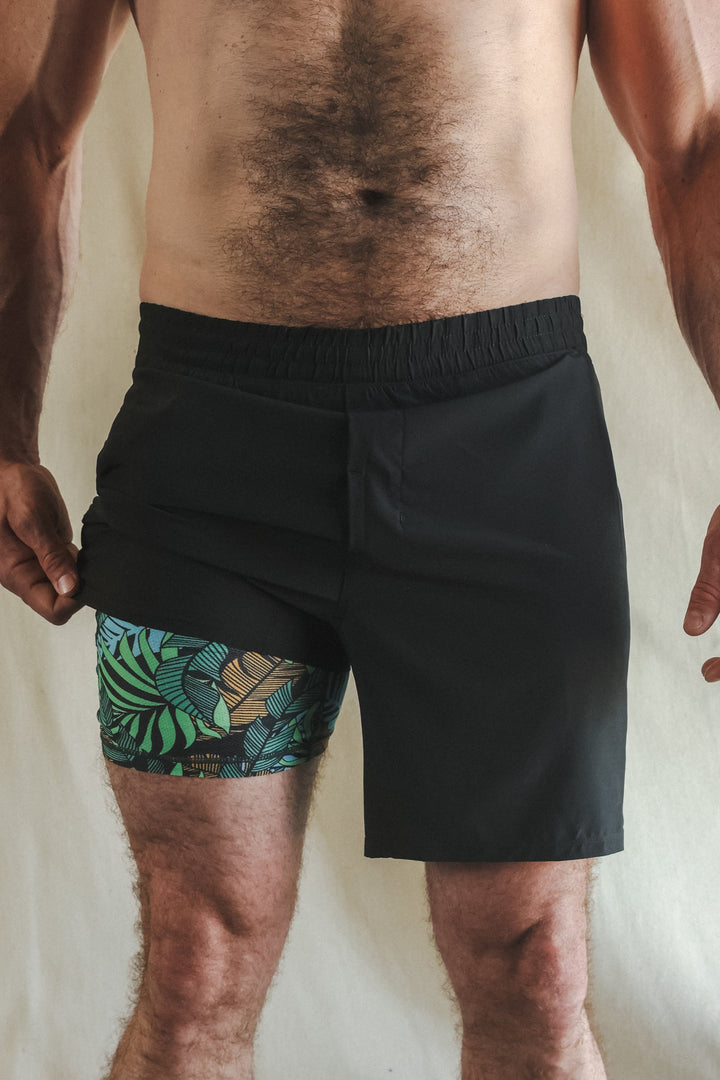 The Botanist | Tropical Leaves Ball Hammock® 7 Inch Athletic Shorts