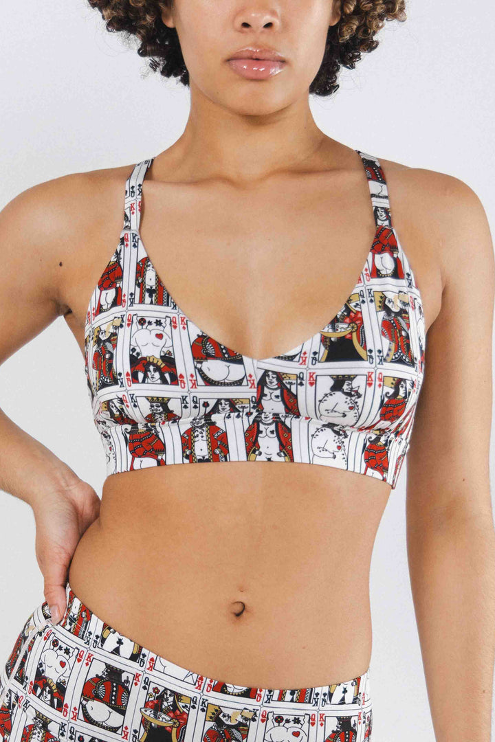 The Bottomless Blackjack | Vintage Playing Cards Boob Hammock™ Busty Bralette