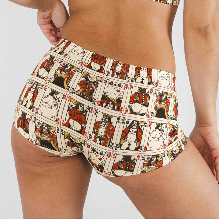 The Bottomless Blackjack | Vintage Playing Cards Modal Boyshort Underwear