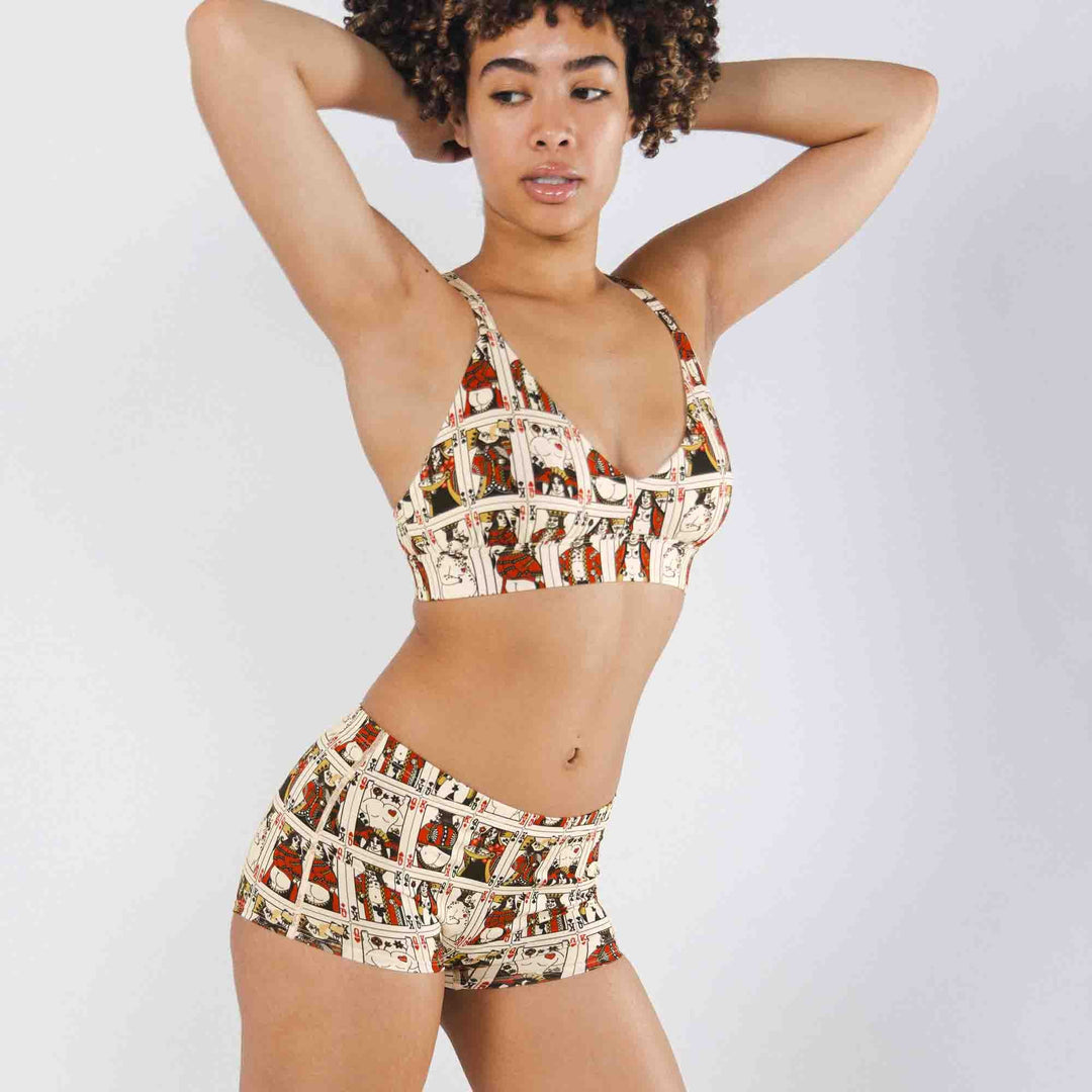 The Bottomless Blackjack | Vintage Playing Cards Modal Boyshort Underwear
