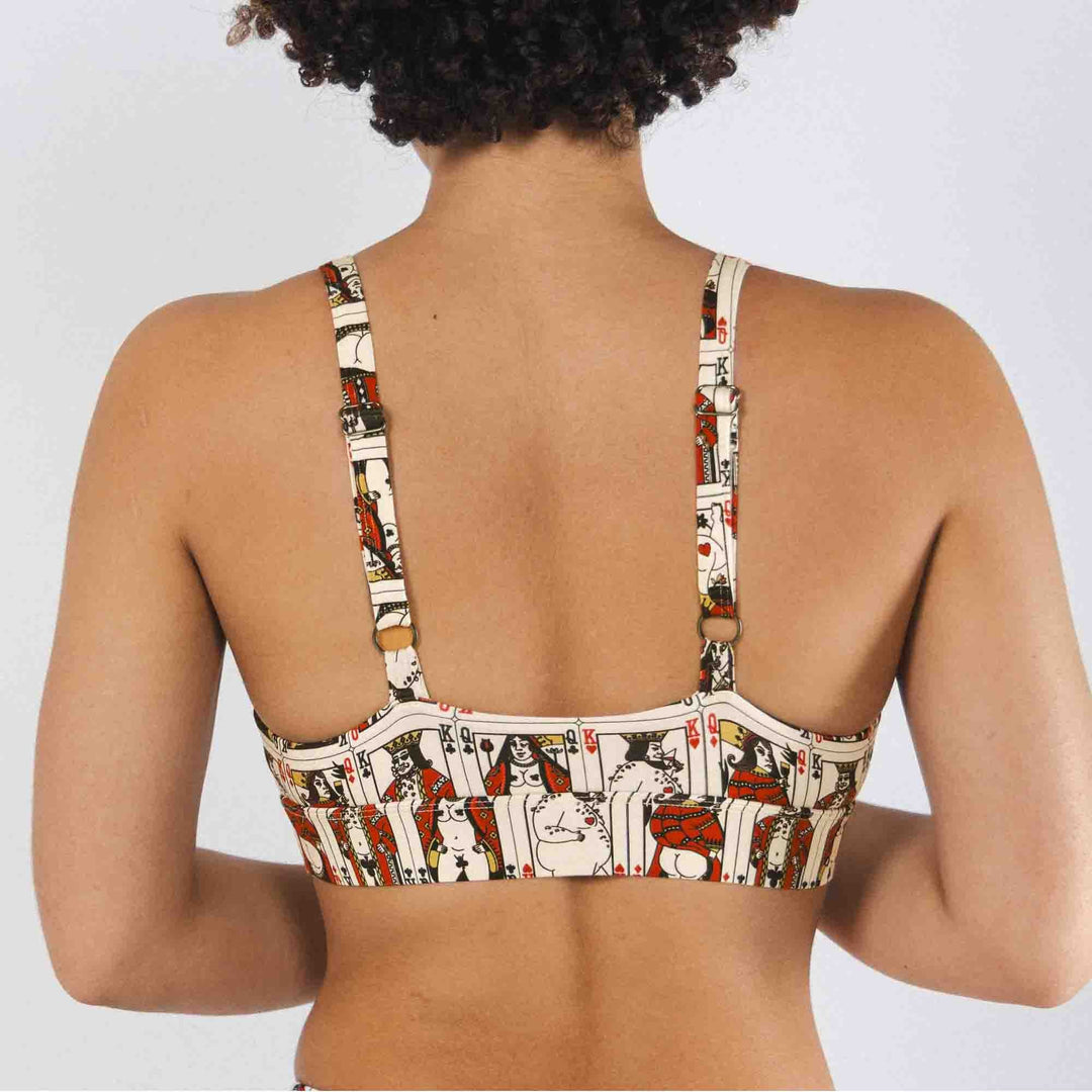 The Bottomless Blackjack | Vintage Playing Cards Boob Hammock™ Busty Bralette