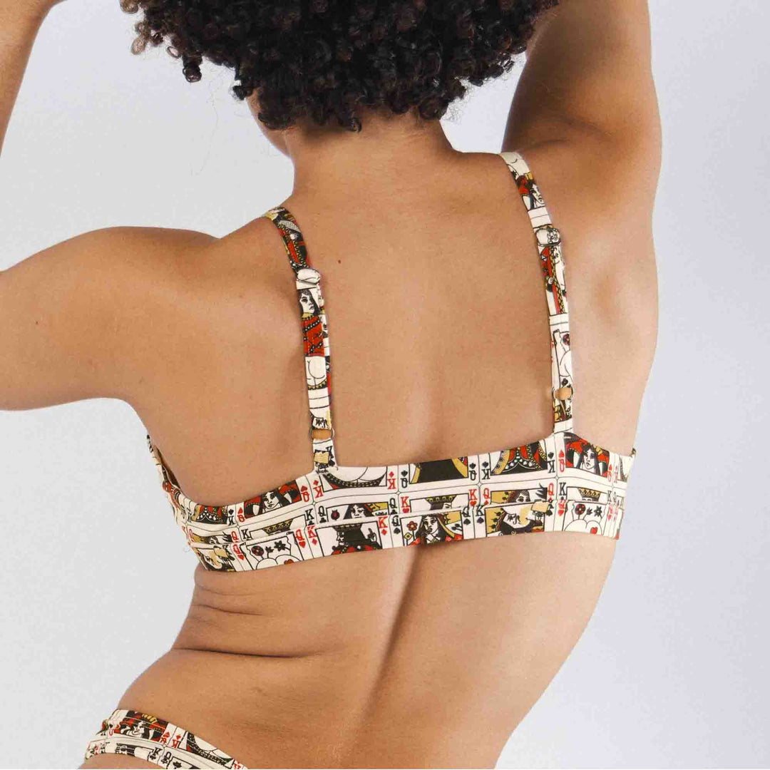 The Bottomless Blackjack | Vintage Playing Cards Boob Hammock™ Triangle Bralette