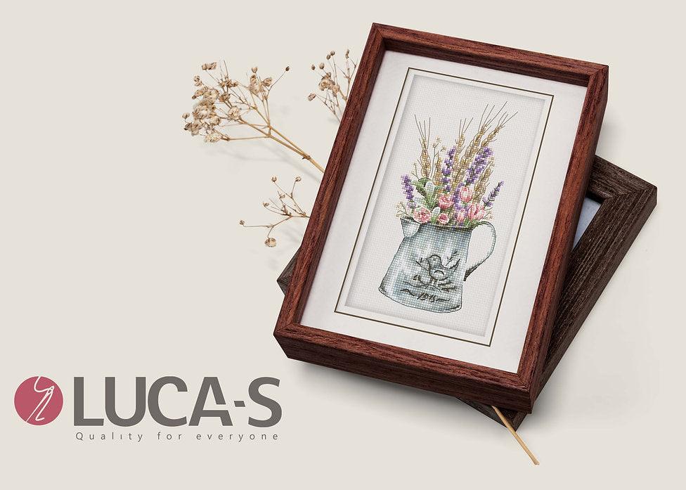 Bouquet with lavender B7008L Counted Cross-Stitch Kit