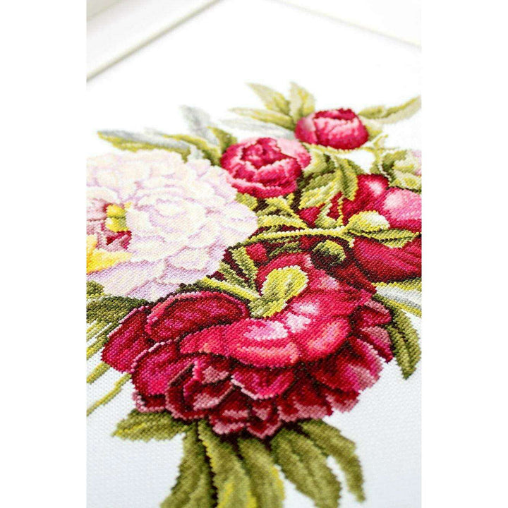 Bouquet with peonies B2354L Counted Cross-Stitch Kit