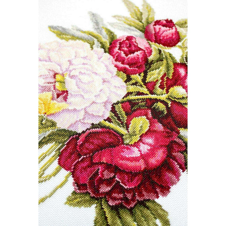 Bouquet with peonies B2354L Counted Cross-Stitch Kit