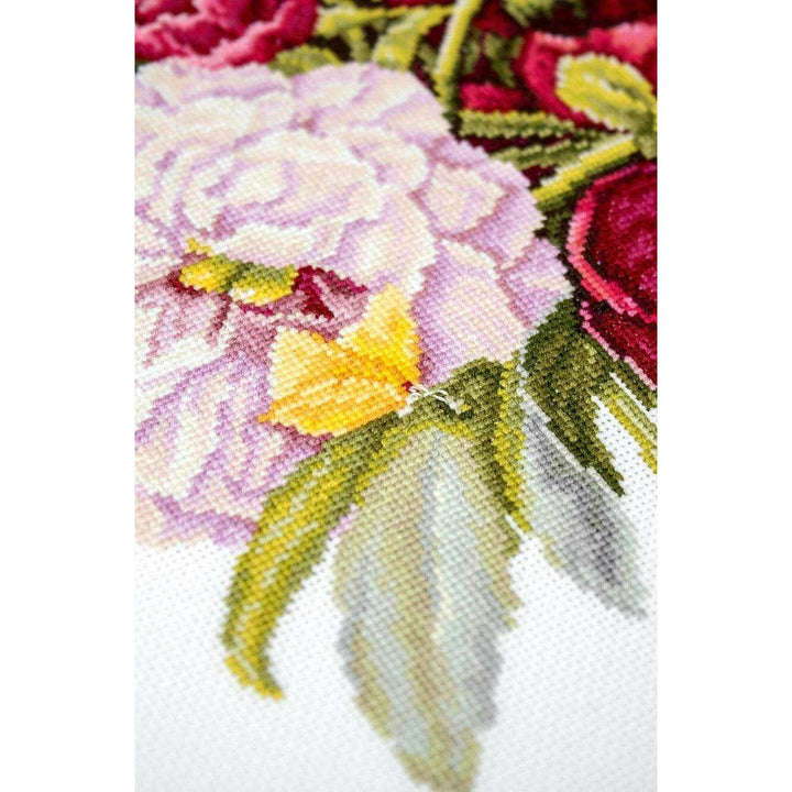 Bouquet with peonies B2354L Counted Cross-Stitch Kit