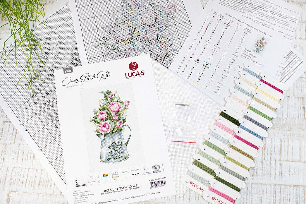 Bouquet with roses B7006L Counted Cross-Stitch Kit