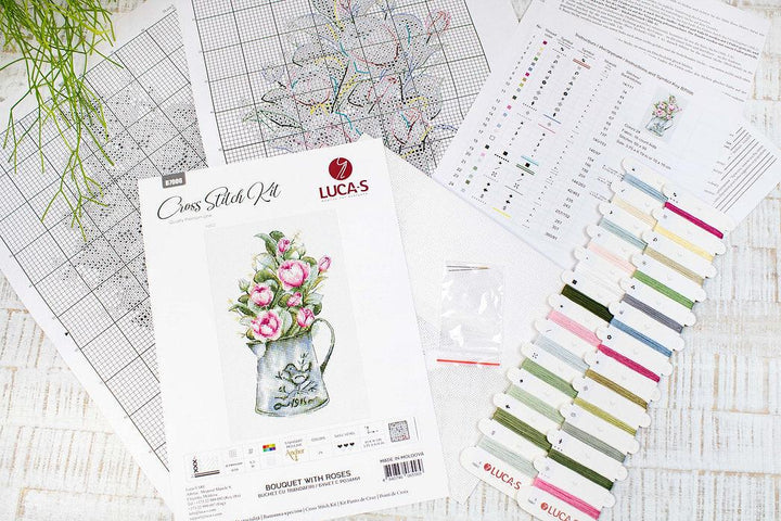 Bouquet with roses B7006L Counted Cross-Stitch Kit