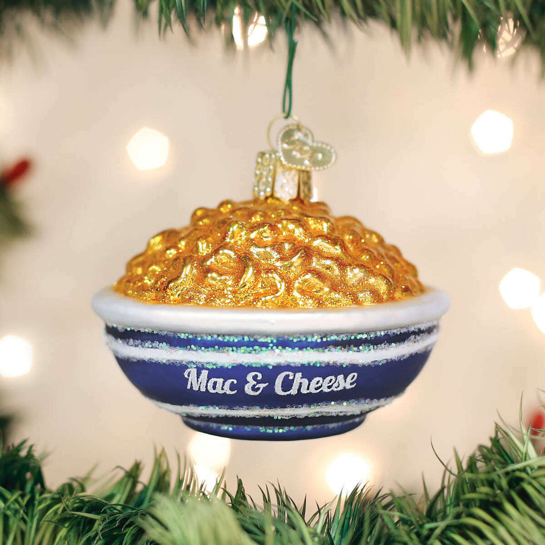 Old World Christmas Bowl Of Mac & Cheese Blown Glass Ornament