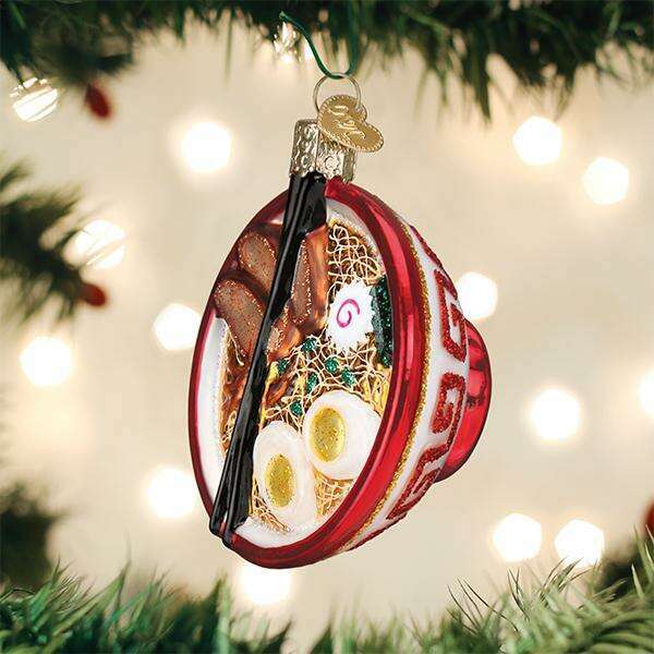 Old World Christmas Bowl of Ramen Blown Glass Ornament