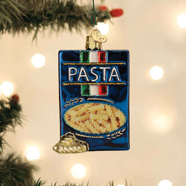 Old World Christmas Box of Pasta Blown Glass Ornament