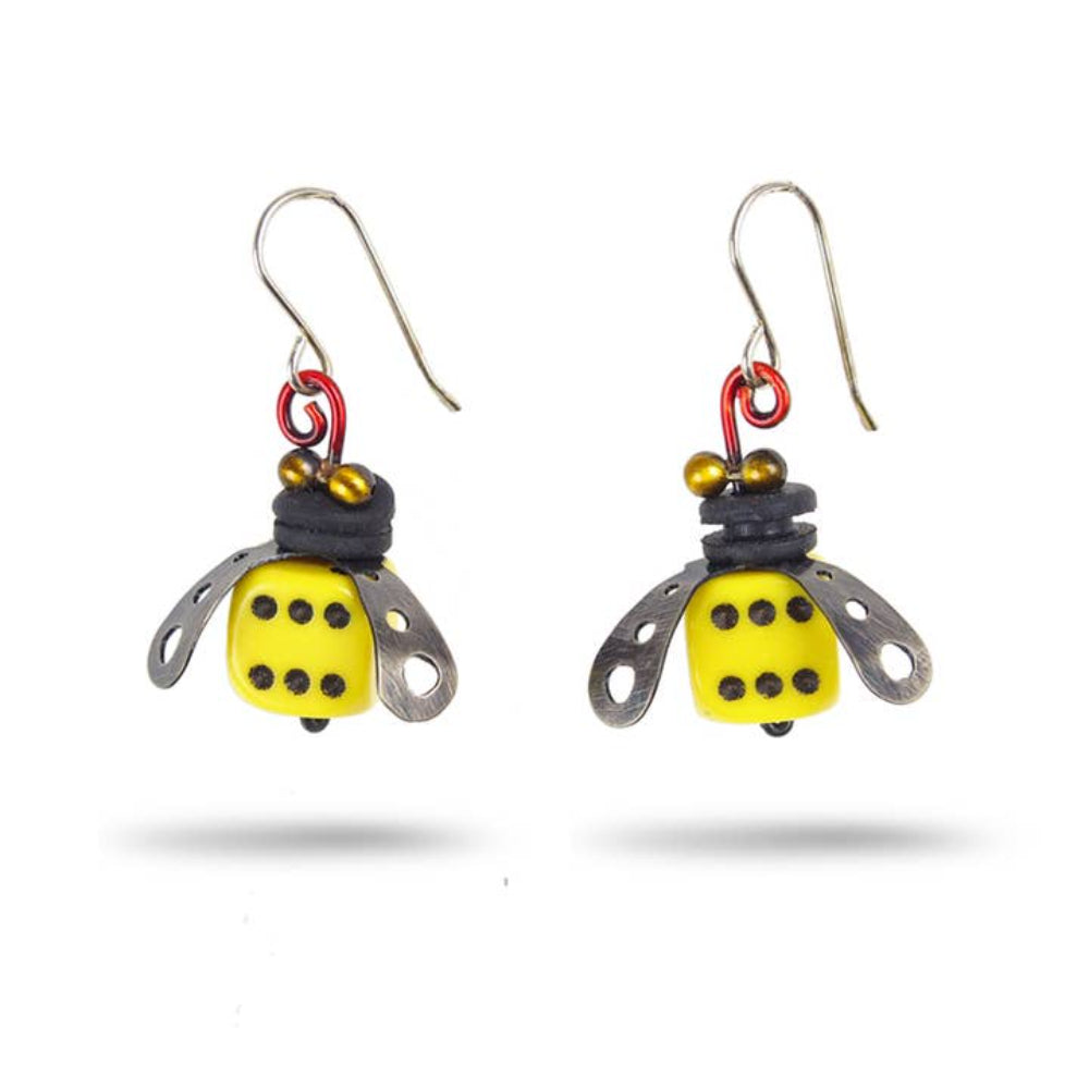 Boxcar Bee Earrings by Faire 