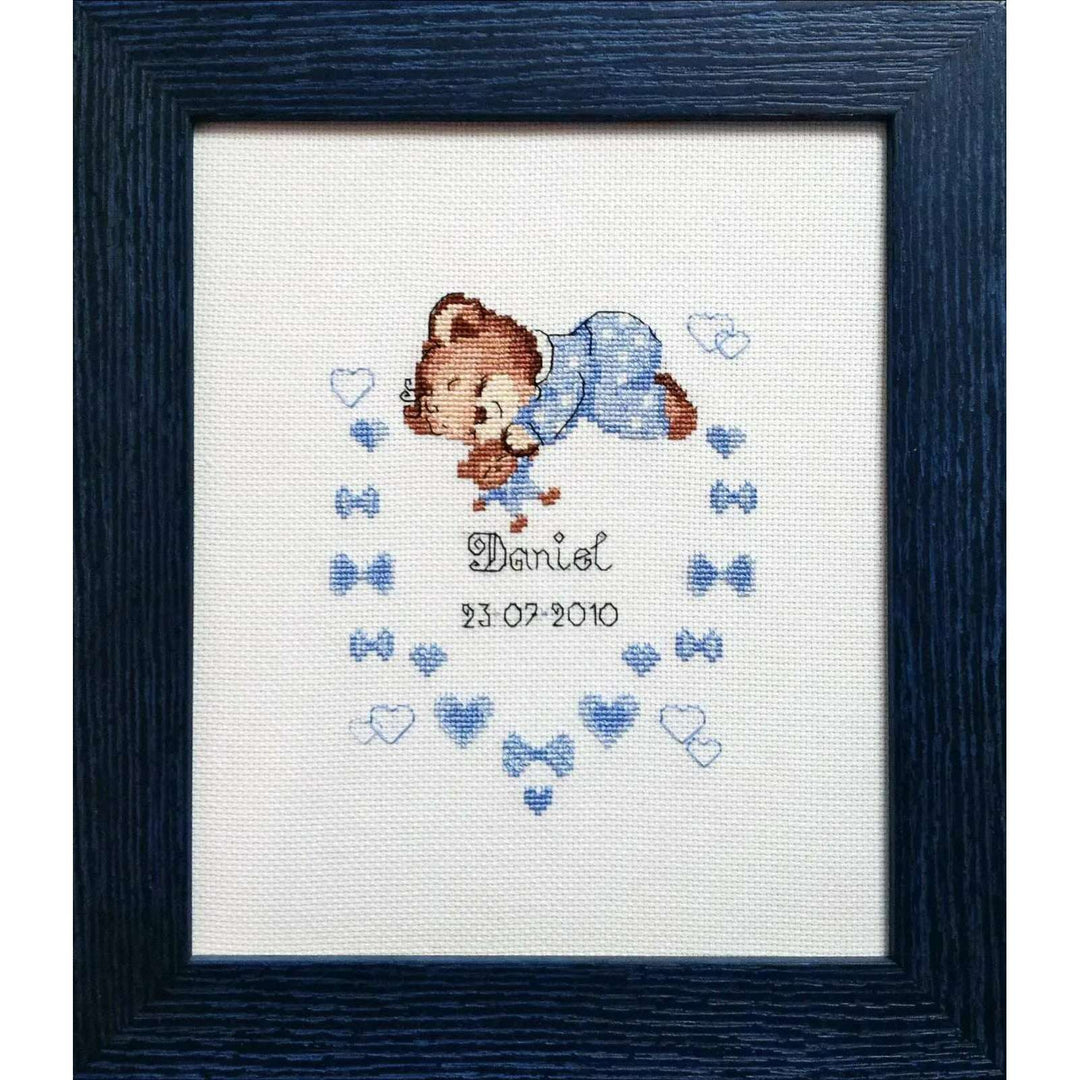 Boys Birth Announcement R1124 Counted Cross Stitch Kit
