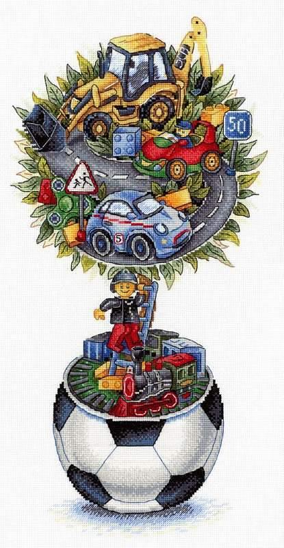 Boys Dream SNV-716 Counted Cross Stitch Kit