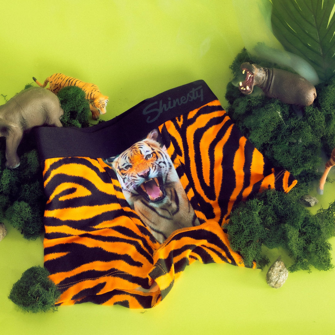 The Feral Feline | Tiger Print Boy's Boxer Briefs