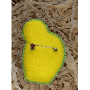 BP-187C Beadwork kit for creating brooch Crystal Art "Bright cactus"