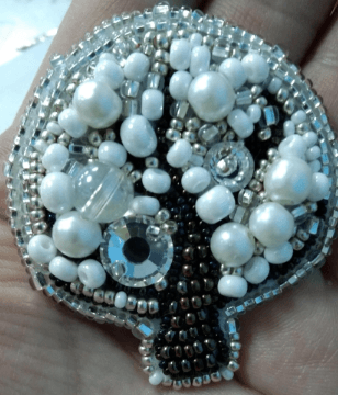 BP-208C Beadwork kit for creating brooch Crystal Art "Tree"