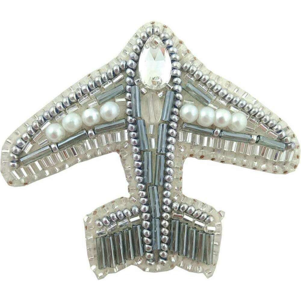 BP-222C Beadwork kit for creating brooch Crystal Art "Aircraft"