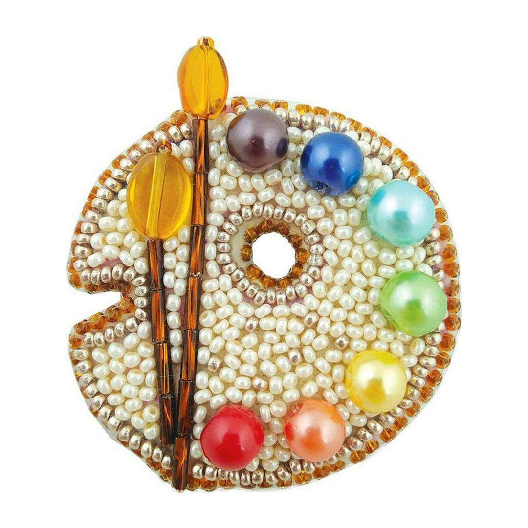 BP-223C Beadwork kit for creating brooch Crystal Art "Palette"