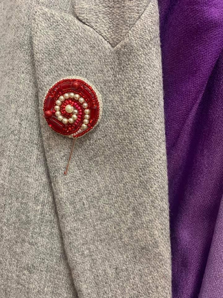 BP-231C Beadwork kit for creating brooch Crystal Art "Lollipop"