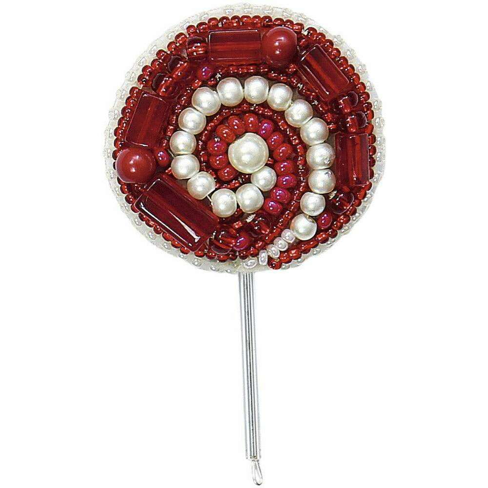 BP-231C Beadwork kit for creating brooch Crystal Art "Lollipop"