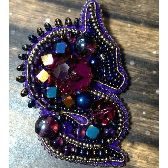 BP-268C Beadwork kit for creating brooch Crystal Art "The Dragon"