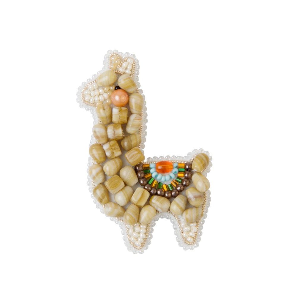 BP-289C Beadwork kit for creating brooch Crystal Art "Lama"