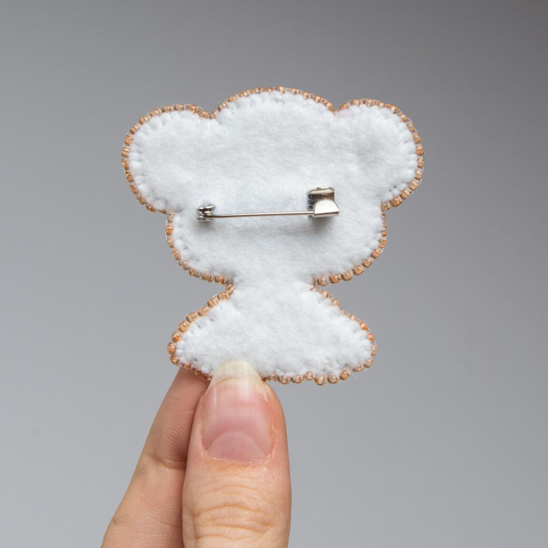 Beadwork kit for creating brooch Crystal Art Tiger BP-335C