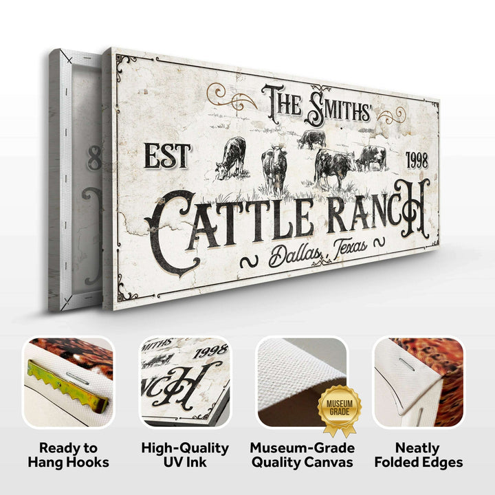 Branded Cattle Ranch Sign III