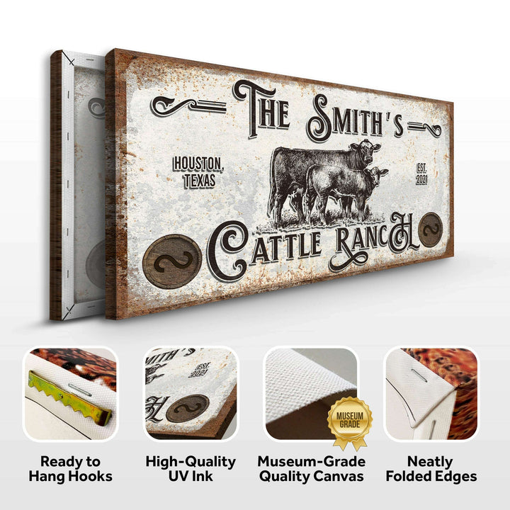 Branded Cattle Ranch Sign IV