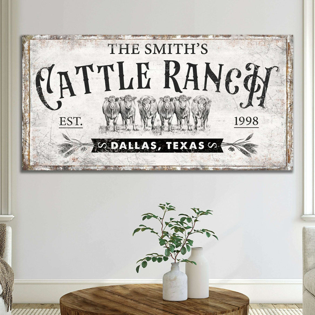 Branded Cattle Ranch Sign VI