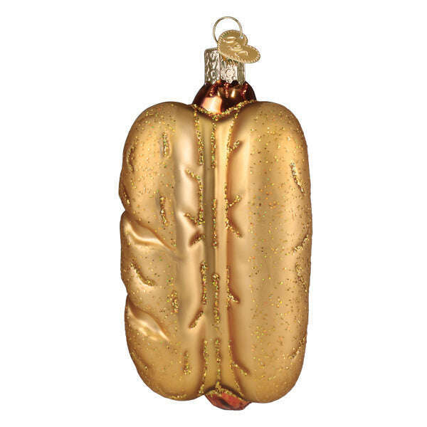 Old World Christmas Bratwurst Sandwich Blown Glass Ornament