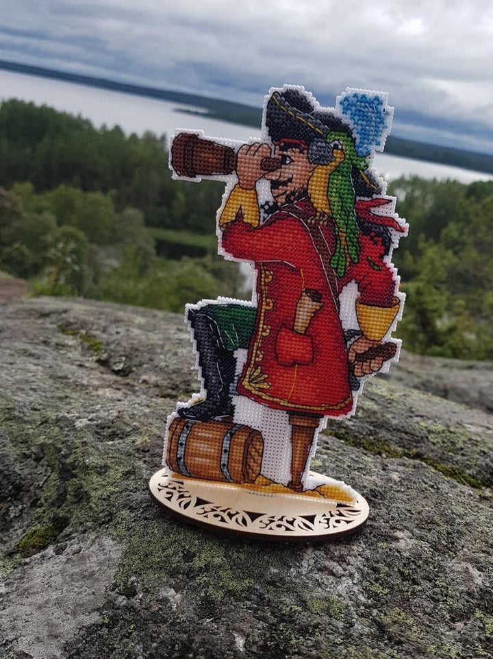 Brave Pirate SR-450 Plastic Canvas Counted Cross Stitch Kit