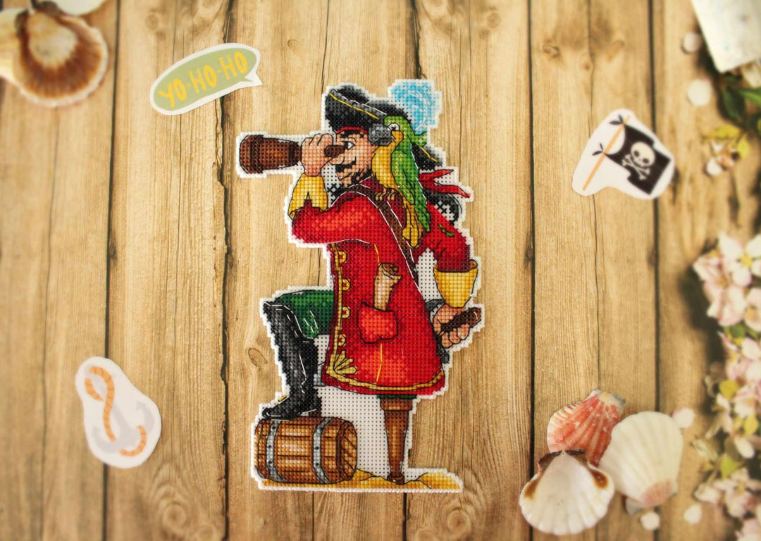 Brave Pirate SR-450 Plastic Canvas Counted Cross Stitch Kit