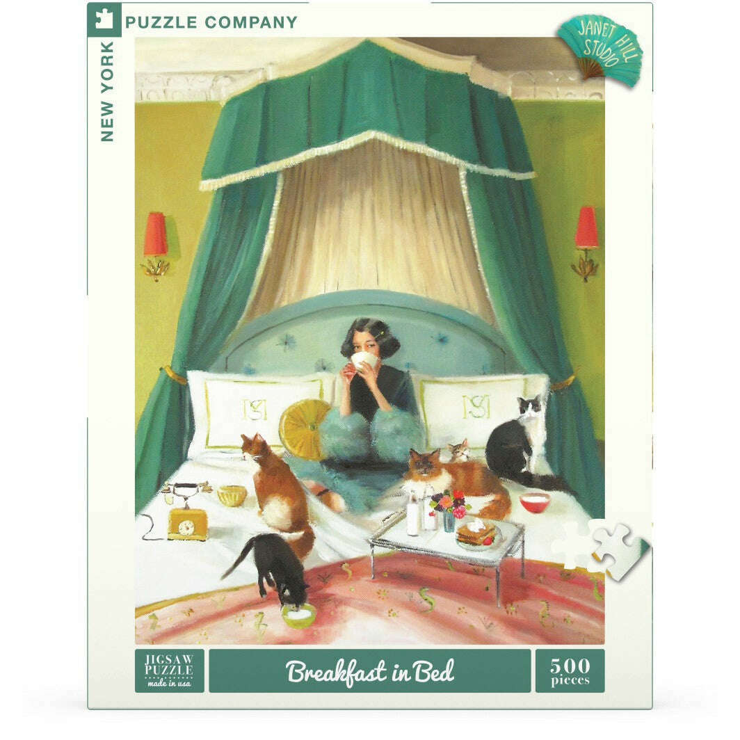 Breakfast in Bed Puzzle Featuring Artwork of Janet Hill