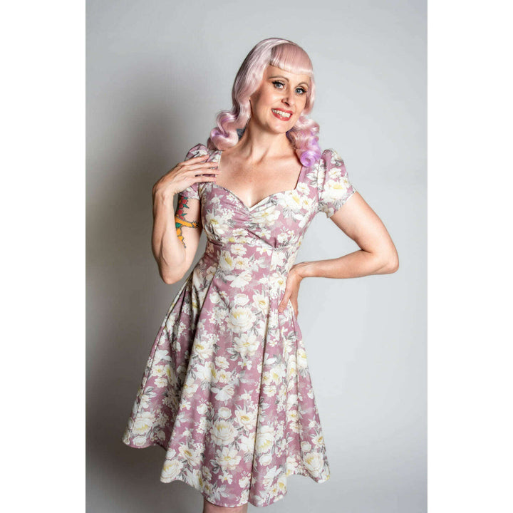 Bree Dress - Huntington Gardens, Mauve *sale
