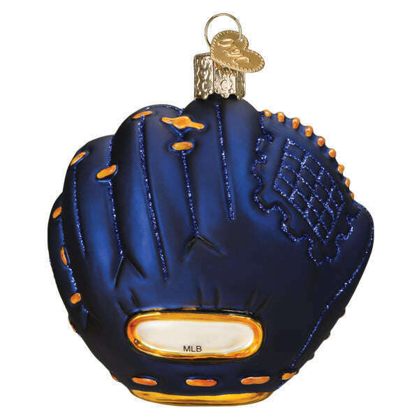 Old World Christmas Brewers Baseball Mitt Blown Glass Ornament